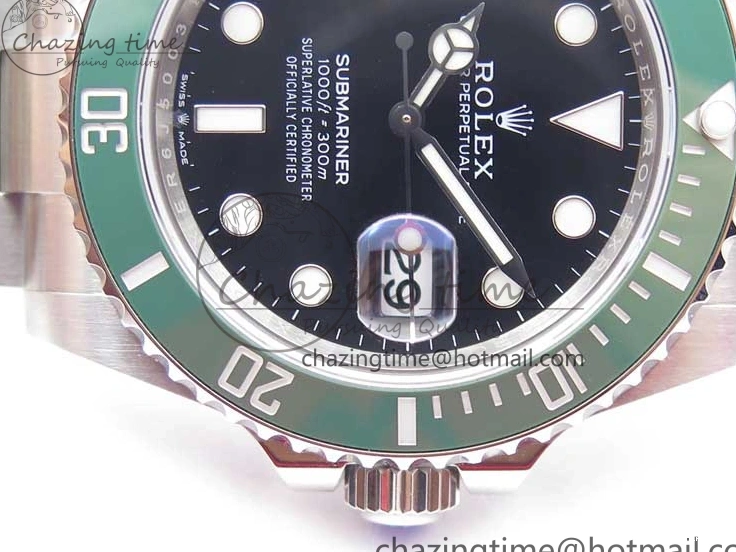 MiroTime 0701 Bold Submariner 41mm 126610 LV Kermit EWF Black Dial on SS Bracelet A 2765